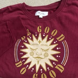 100% Organic cotton WVN Long Sleeve Valley Sweatshirt Size L Be Good‎ Do Good